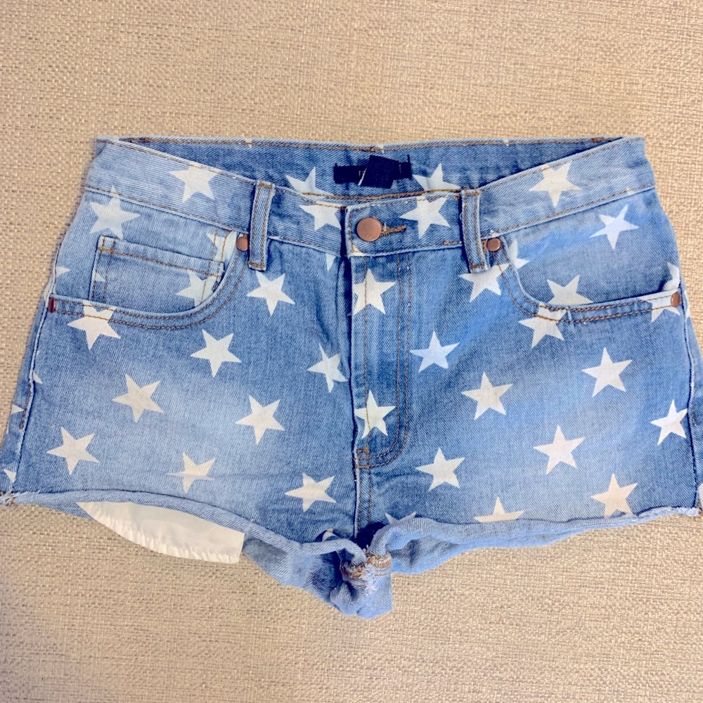 Forever 21 Star Denim Shorts